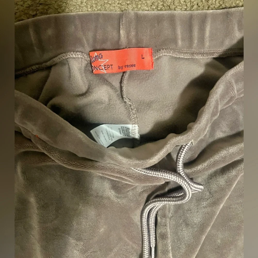 Roma Concept Y2K Brown Velour Cropped Matching Tracksuit Sz L Streetwear - Picture 5 of 5
